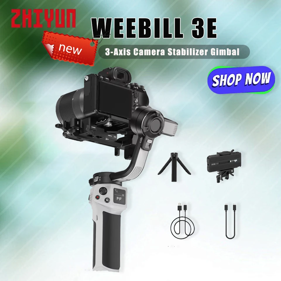 

ZHIYUN WEEBILL 3E 3-осевой стабилизатор камеры, подвес, Bluetooth-контроль, камеры, подвесы для беззеркальных камер DSLR