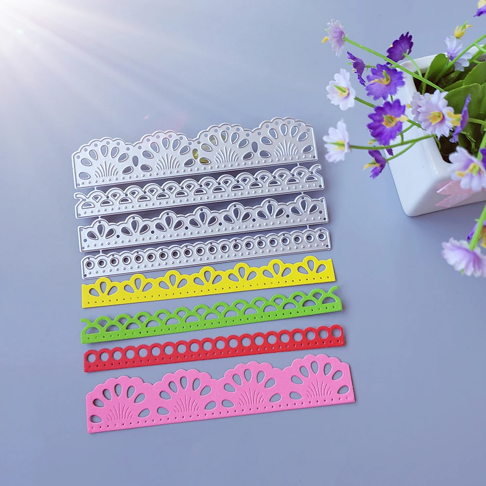 4 beautiful hollowed out lace cutting dies scrapbook decoration embossed photo album decoration card making DIY crafts