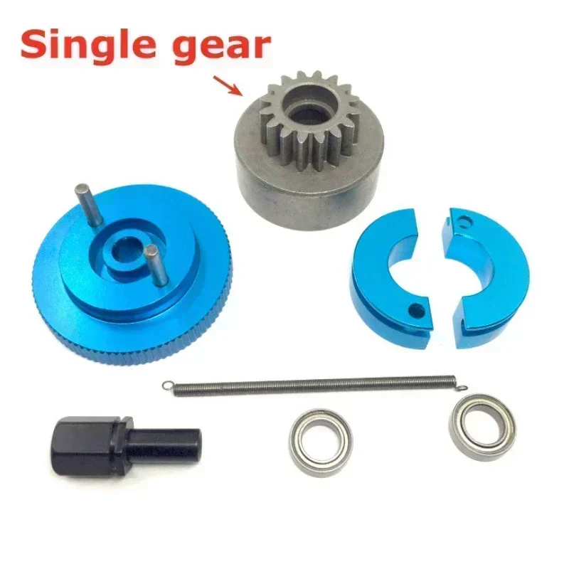 1Set Complete Flywheel Clutch Bell 16T & Shoes Spring Ball Bearings 5x10x4 mm Nitro Engine Parts For HSP 1/10 Buggy Truck Truggy