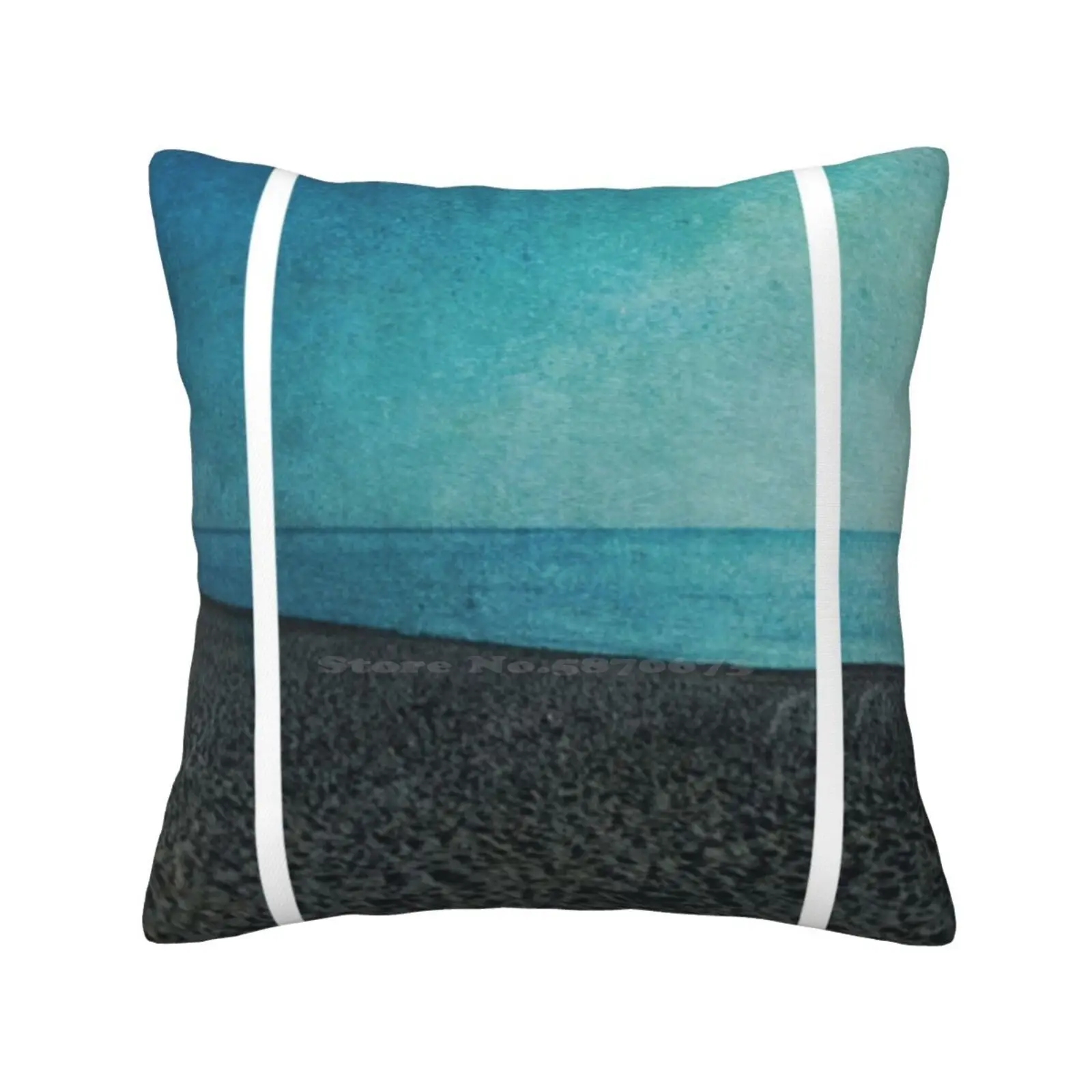 Three Parts Home Sofa Car Waist Throw Pillowcase Ocean Texture Atlantic Blue Green Kauai Hawaii