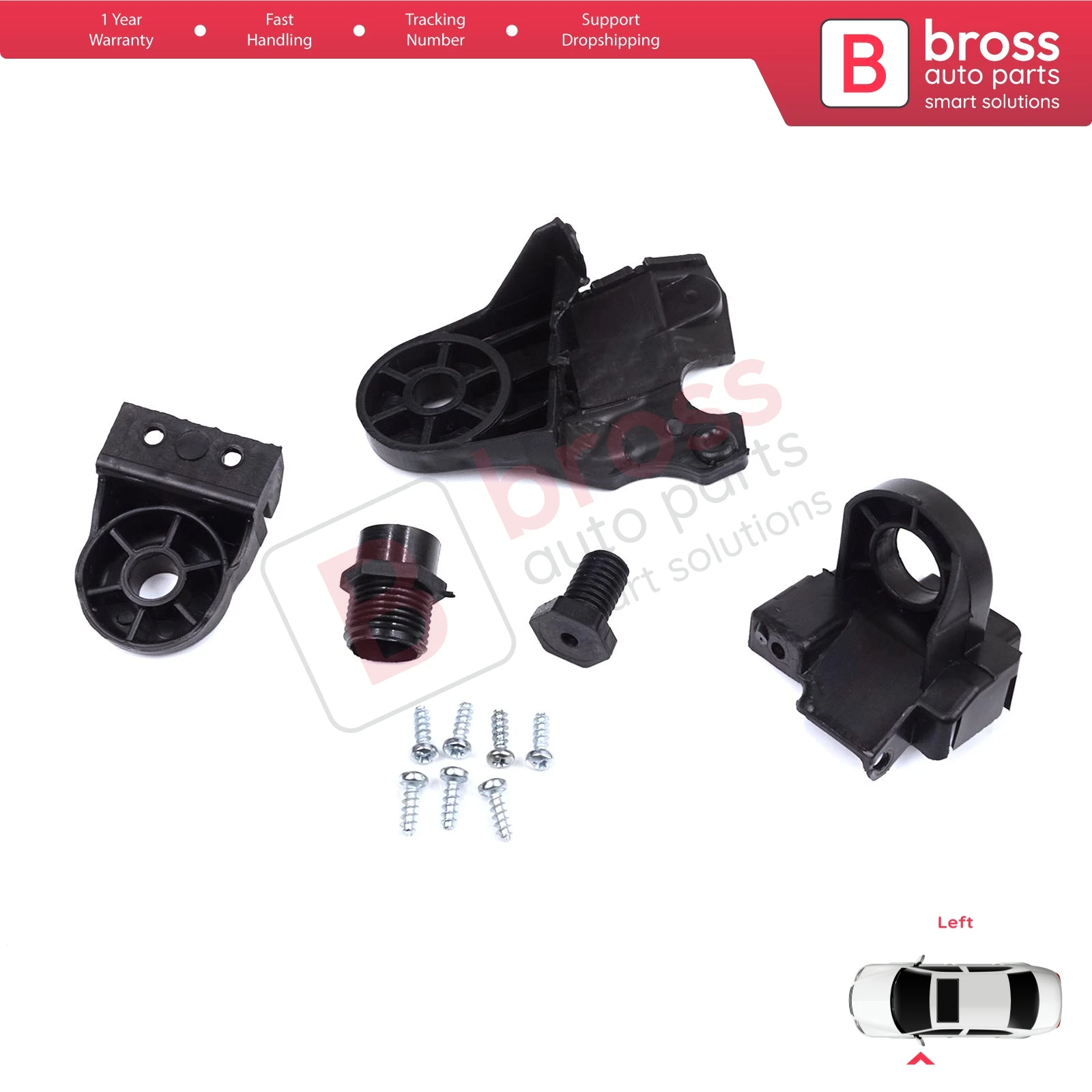 

BHL580-1 Headlight Holder Mount Repair Bracket Tab Set Left Side for Mercedes C Class W205 C205 S205 A205 2013-2023 A2058200514