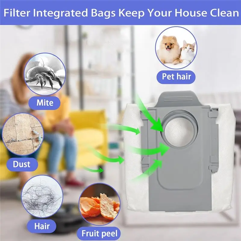 A01F-For Roborock Qrevo Master Robot Vacuum Cleaner Main Side Brush Hepa Filter Mop Cloth Dust Bags Replacement Parts