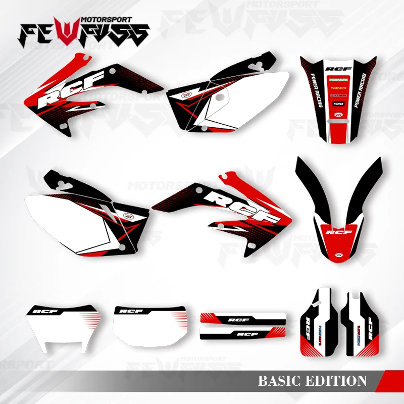 

Fewfuss Graphics Decals Stickers Motorcycle Background Custom For Honda CRF250X 2004-2007 2008-2019 CRF 250 X CRF 250X
