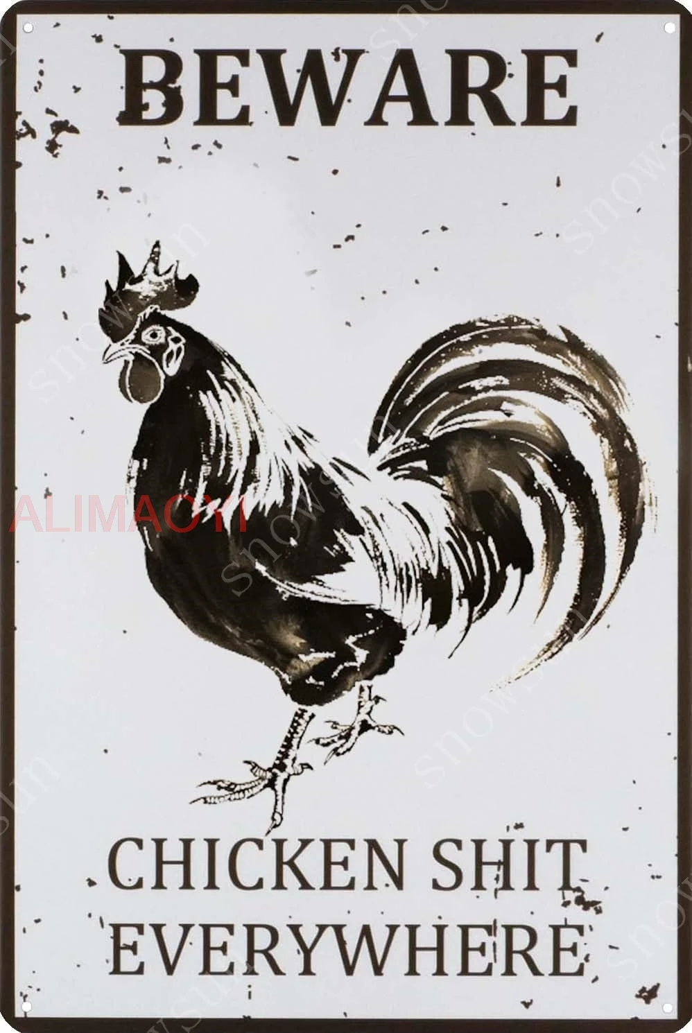 Vintage Cluckin Retro Metal Sign Metal Tin Sign Aluminum Sign Garden Farmhouse Bathroom Family Country Decor 8X12 Inches