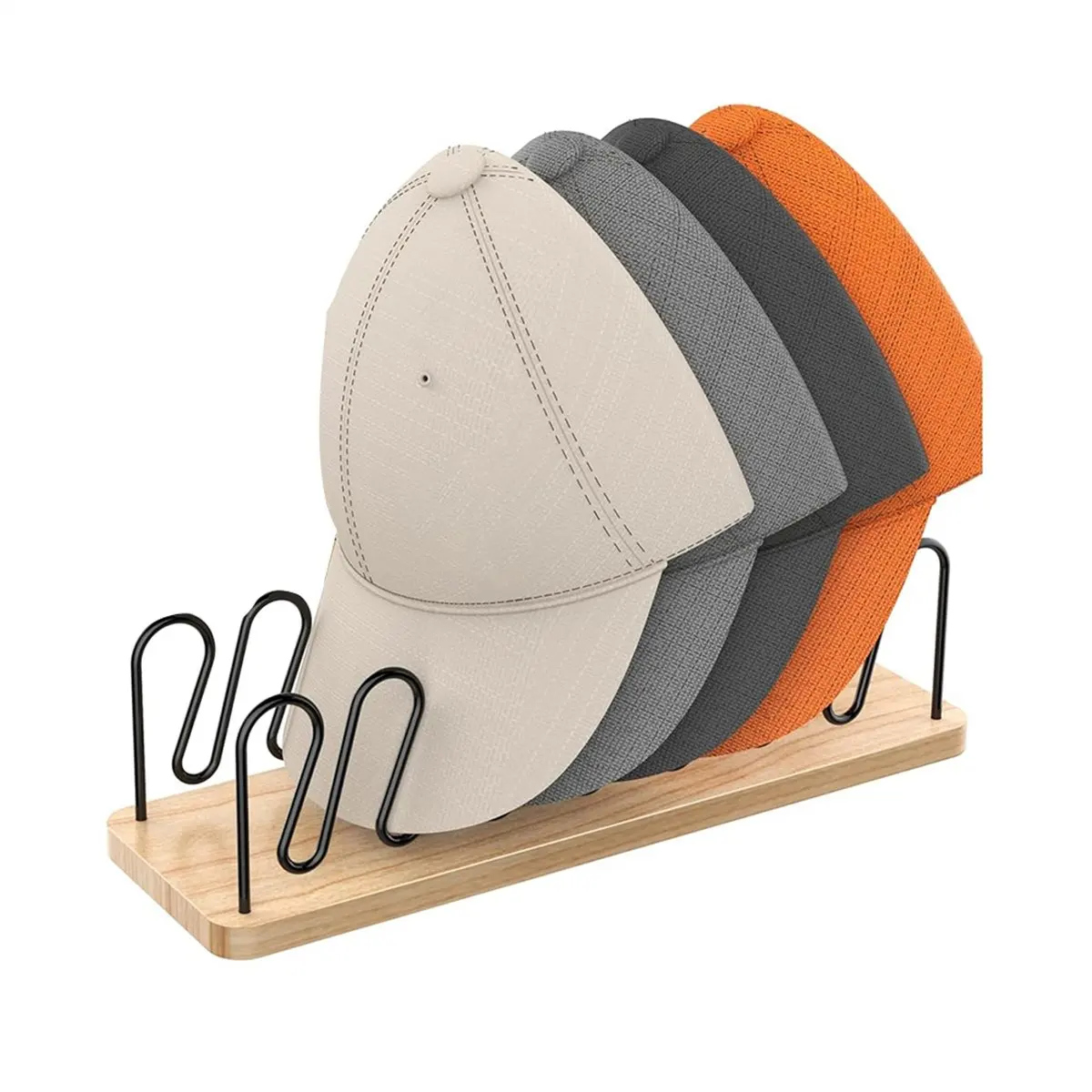organizzatore-per-cappelli-n14r-confezione-da-2-porta-cappelli-in-legno-e-metallo-per-14-cappelli-da-baseball-espositore-da-tavolo