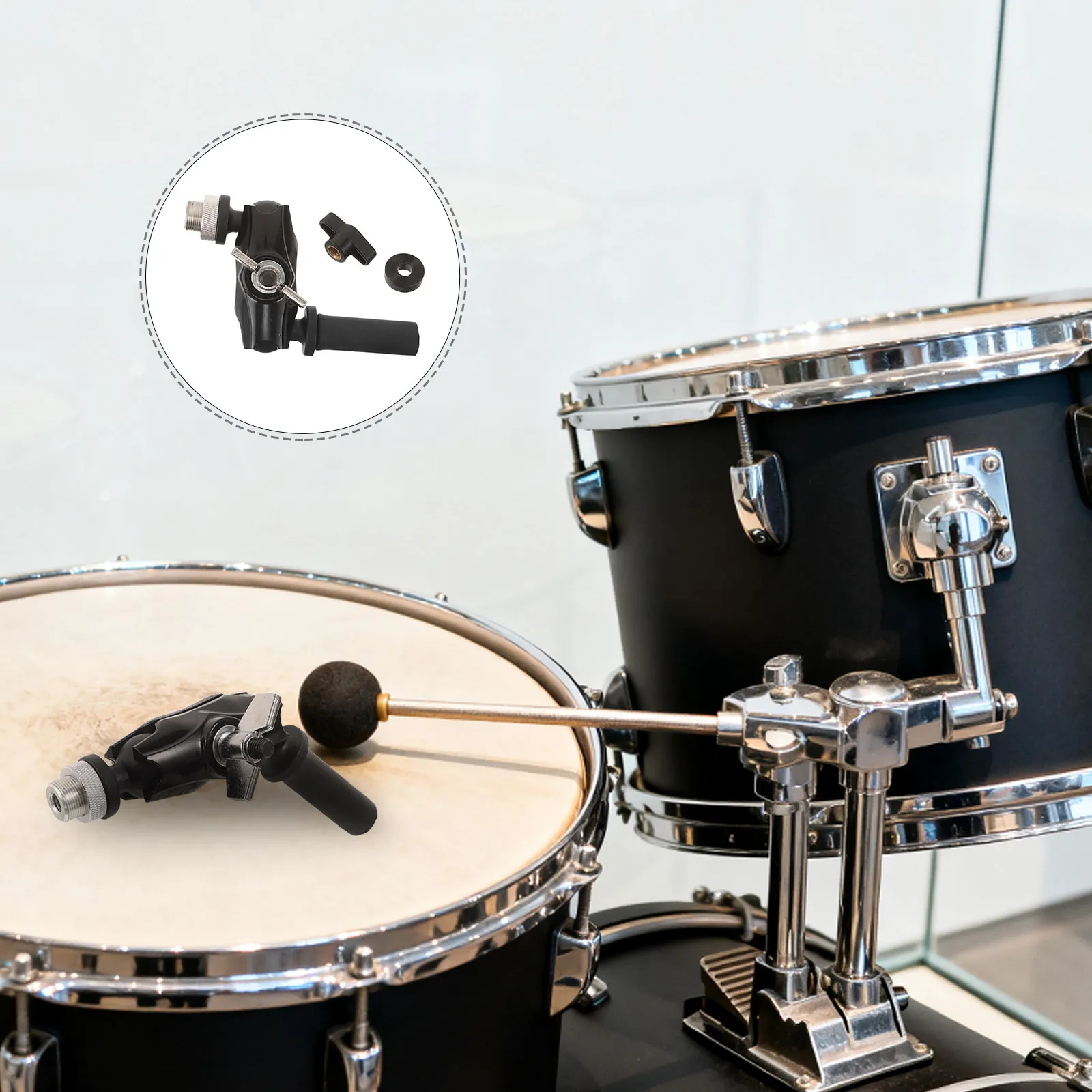 Drum Mic Clip Cymbal Mount Mini Ball Joint Microphone Holder Adapter Cymbal Rack Mount Clamp Electronic Drum Accessories