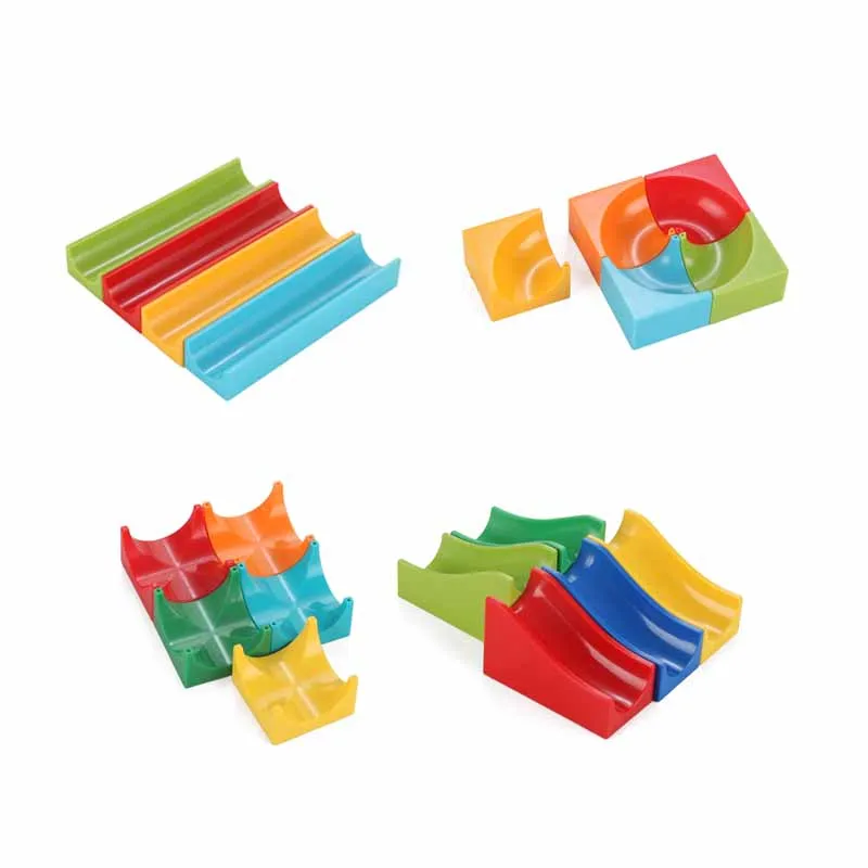 Variable Chute Track Marble Race Run Maze Games Slideway Bricks Running Ball Building Block Kids Educational Toys