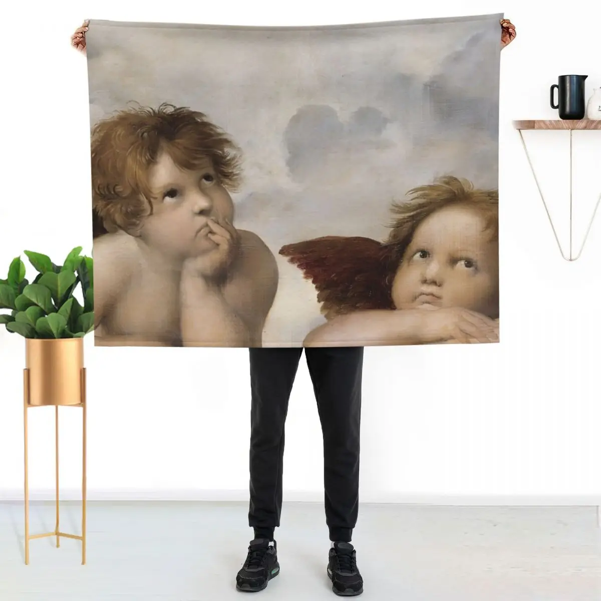 Raphael's Angel Cherubs Throw Blanket Blankets For Bed Plush christmas gifts Comforter Decorative Beds Weighted Blankets