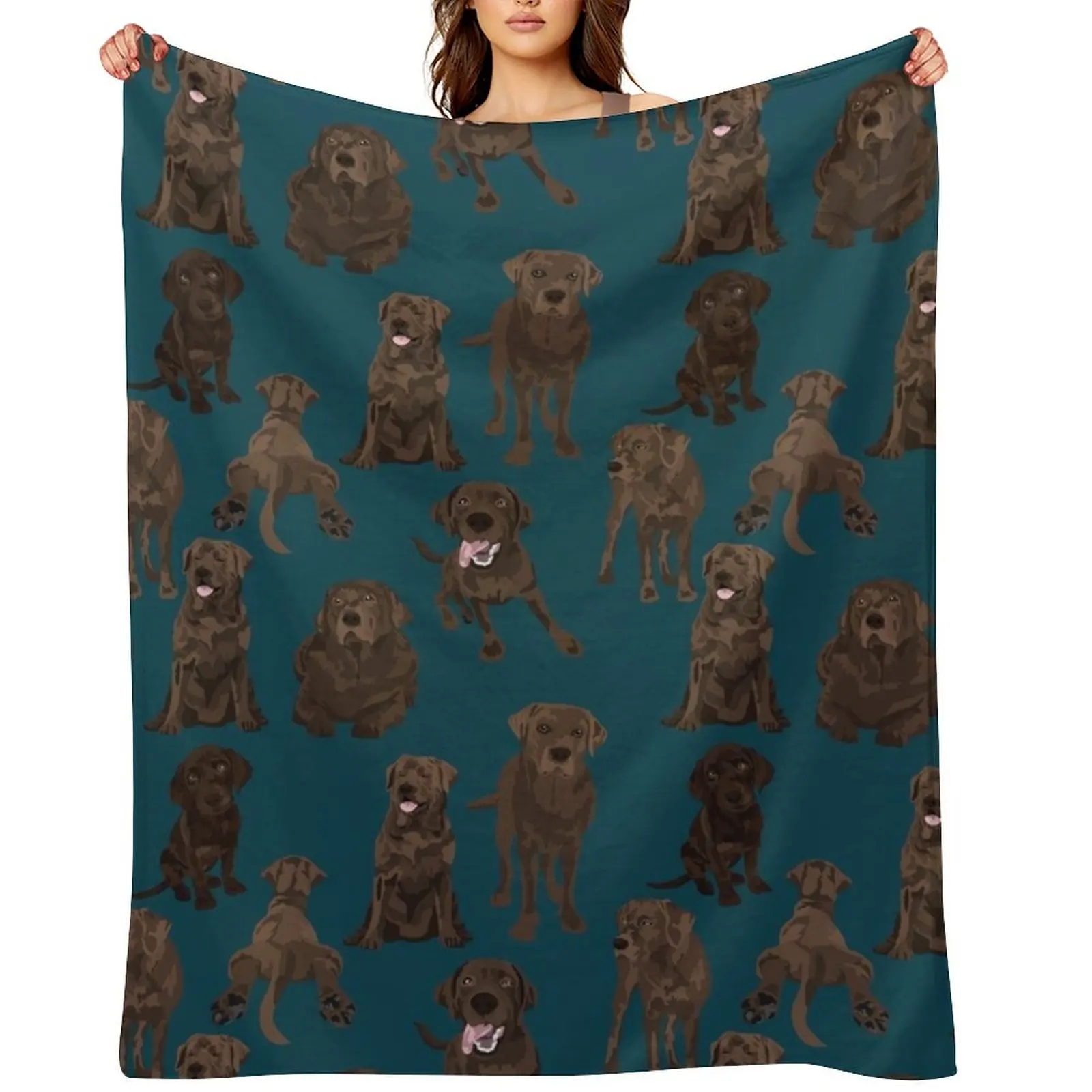 

Chocolate Labrador Throw Blanket blankets ands Shaggy Sofa warm for winter Blankets