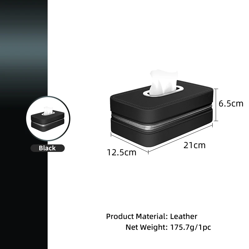 Picture 7: Leather Car Seatback Tissue Box Napkin Storage Bag Accessories For No