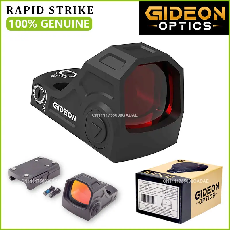 

Оригинальный коллиматорный прицел GIDEON Optics JUDGE Red Dot 1x21 мм, 3 MOA, RMSc Footprint, компактный, для пистолетов 43X/48X/Hellcat