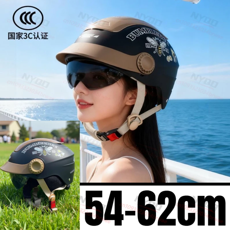 

Summer Helmets, Electric Bicycles, Motorcycles, Ventilated Helmets, Men's and Women's Cycling Safety Equipment for All Seasons