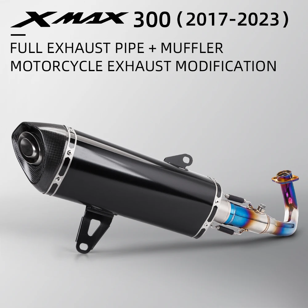 

Full Motorcycle Exhaust muffler styem Front Exhaust Tube pipe muffler Exhaust Pipe For xmax300 xmax 300 2015-2023
