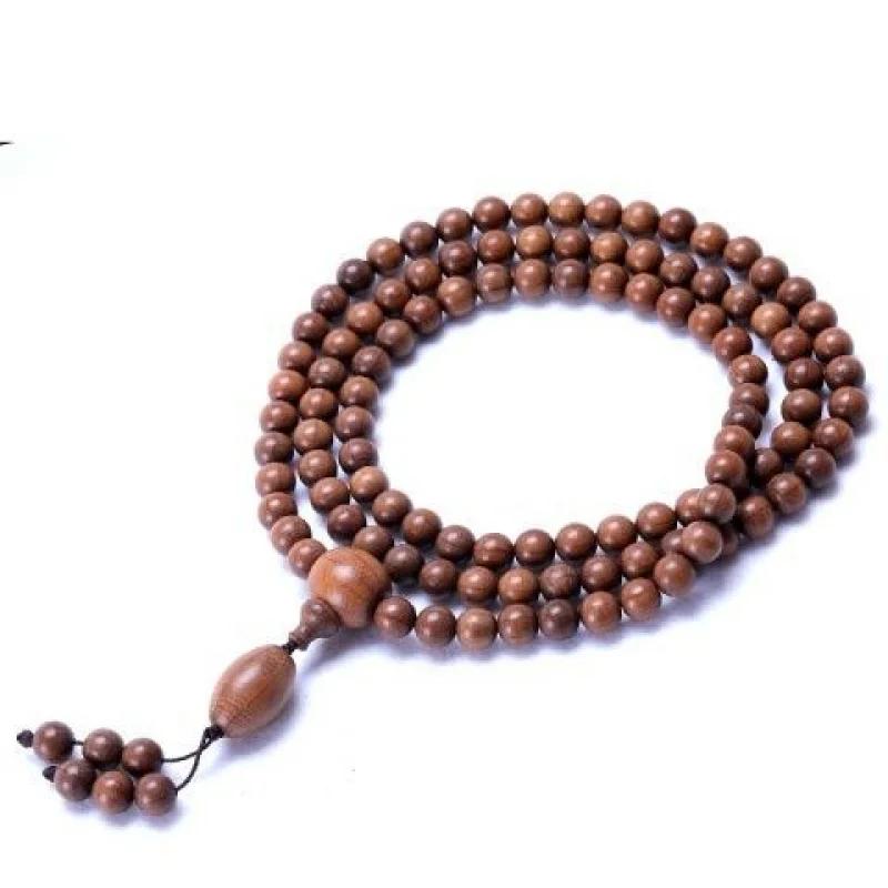 Six-rod jewelry for men and women, natural old wood , 108-piece hand-held prayer beads, dragon-reducing w