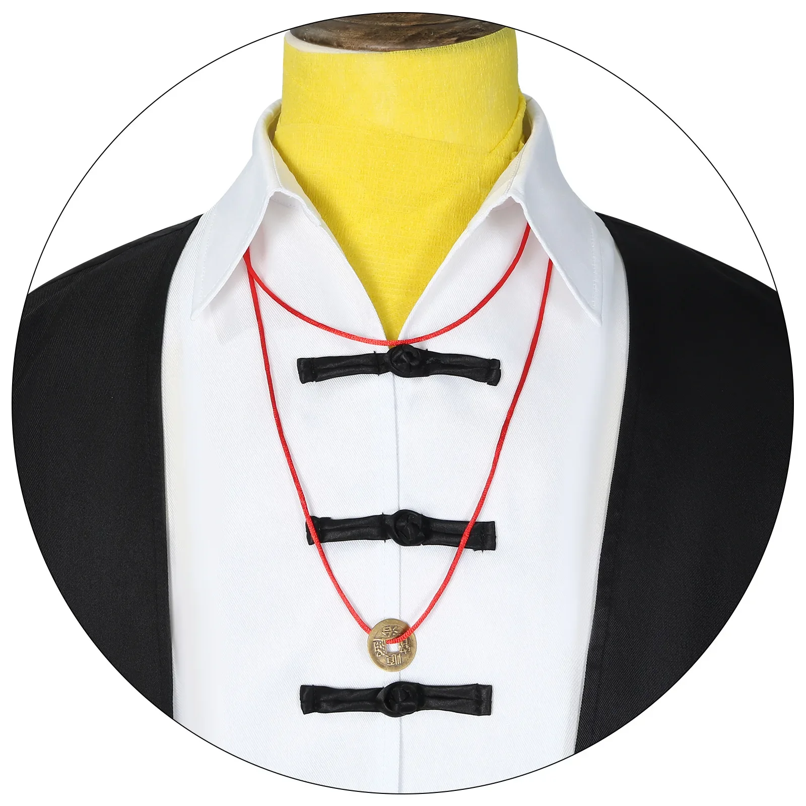 Ziche Fuzhao Cosplay Fantasia de açougueiro vaidade ‌   Cabeça de jogo sete contos uniforme peruca anime terno de festa de Halloween ﻿ Roupas masculinas e femininas porque