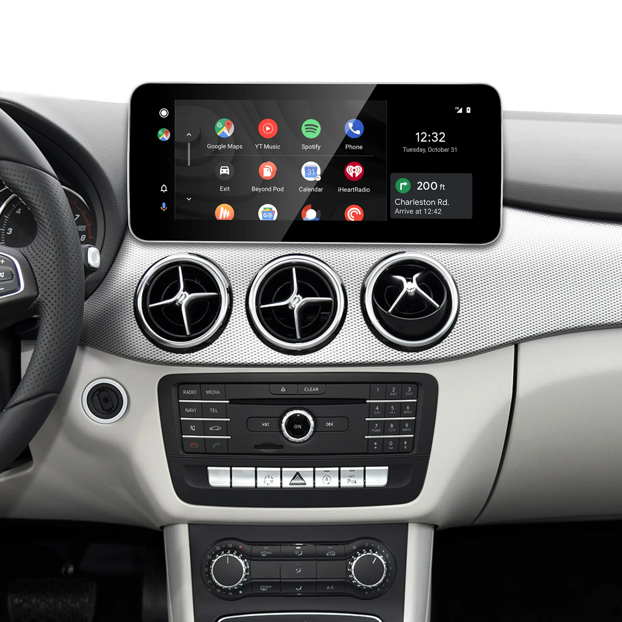 ل 10.25 مرسيدس شاشة تعمل باللمس ترقية CLA الفئة c117 NTG 5.1/5.2 CarPlay اللاسلكية أندرويد السيارات أندرويد التطبيقات اسم Google m #3