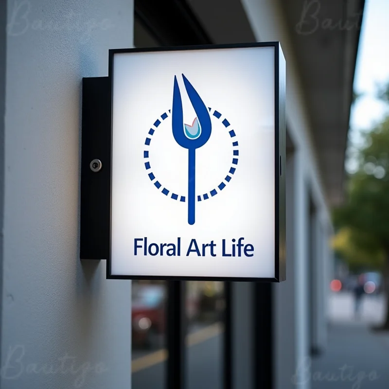 Custom Outdoor LED Light Box Sign Waterproof Acrylic Business Storefront Signage with Double Sided Illumination