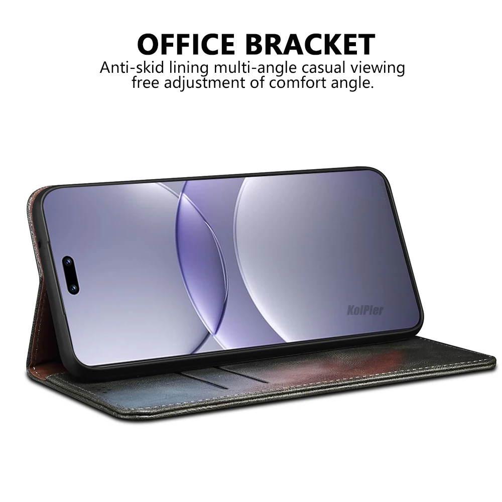 

Складной кожаный флип-чехол в деловом стиле в стиле ретро для HUAWEI NOVA 14 PRO NOVA14 Ultra, слот для карт, подставка, магнитный чехол для телефона, защитная сумка