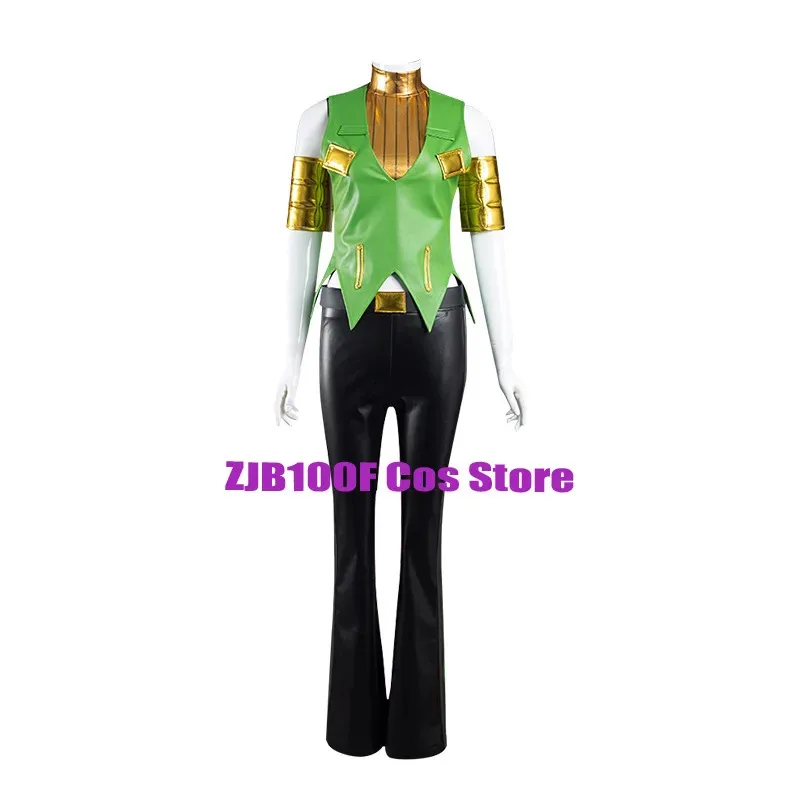 Anime jojo's bizarre cosplay traje hermes costello cosplay uniforme halloween carnaval traje conjunto