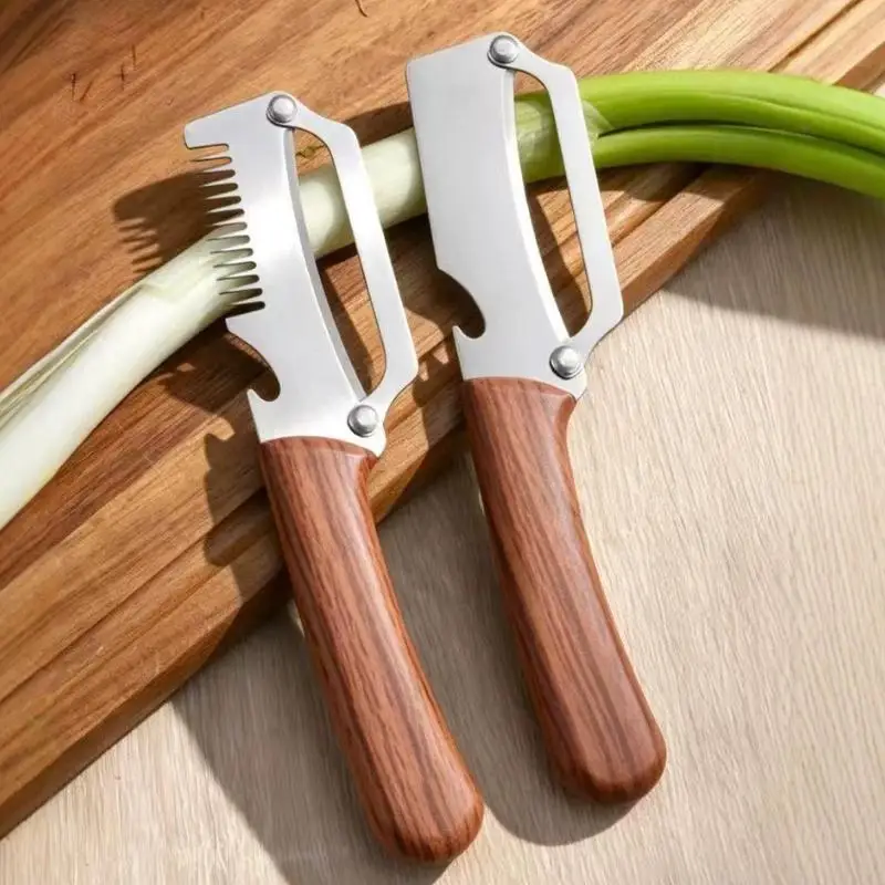 2-in-1 3-in-1 Multifunctional Vegetable Peeler With Bottle Opener For Peeling And Slicing Fruits Shredding Scallions..