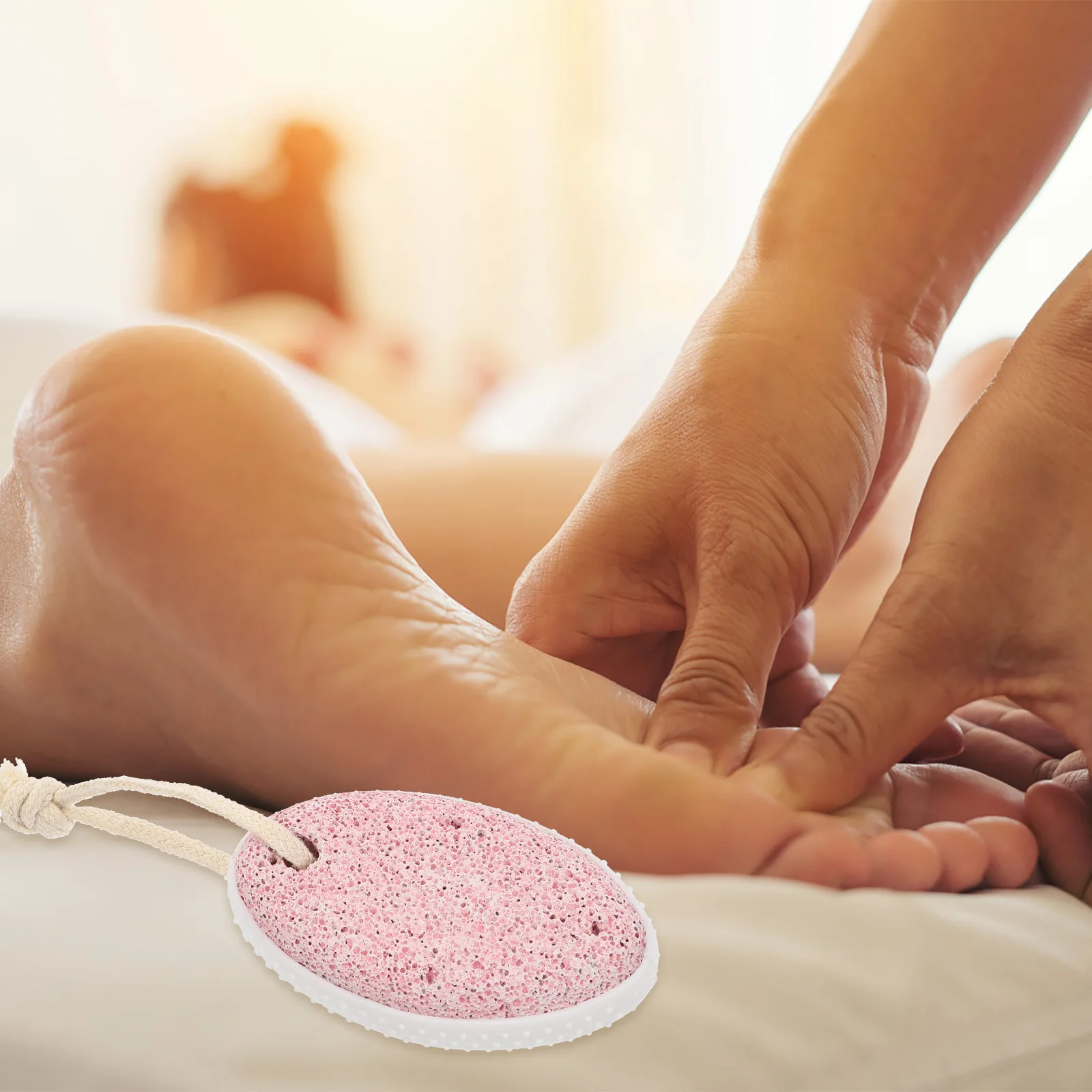 

2pcs Volcanic Pumice Stone Foot File Callus Remover Pedicure Heel Scrubber Durable Dead Skin Remover Portable Foot Care Tool