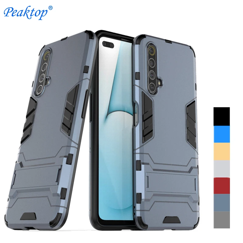 For Cover Oppo Realme X3 SuperZoom Case Shockproof Bumper Hybrid Stand Silicone Armor Phone Case For Oppo Realme X3 Cover 6.6\