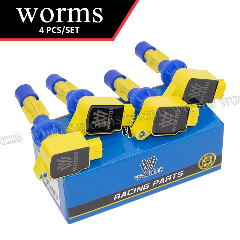 Worms Ignition Coil Racing Coil For Mazda 3 6 CX7 MX-5 Miata 2.0/2.3/2.5L L3G2-18-100A 4Pcs Set sistema de ignición