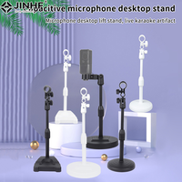 Microphone Stand Desktop Adjustable Lifting Mic Holder Portable Table Bracket Shockproof Mic Stand For Live Lightweight Bracket