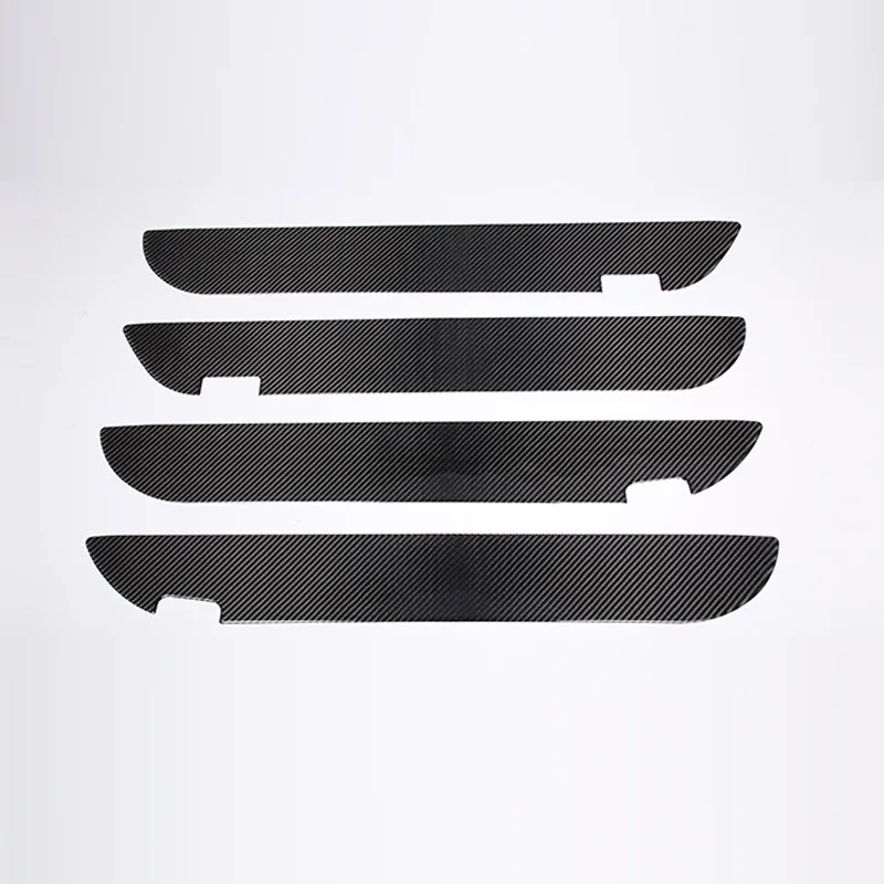 Door Kick-proof Panel Sticker For 07-13 Toyota Tundra Soft Carbon Fiber 4-piece Set