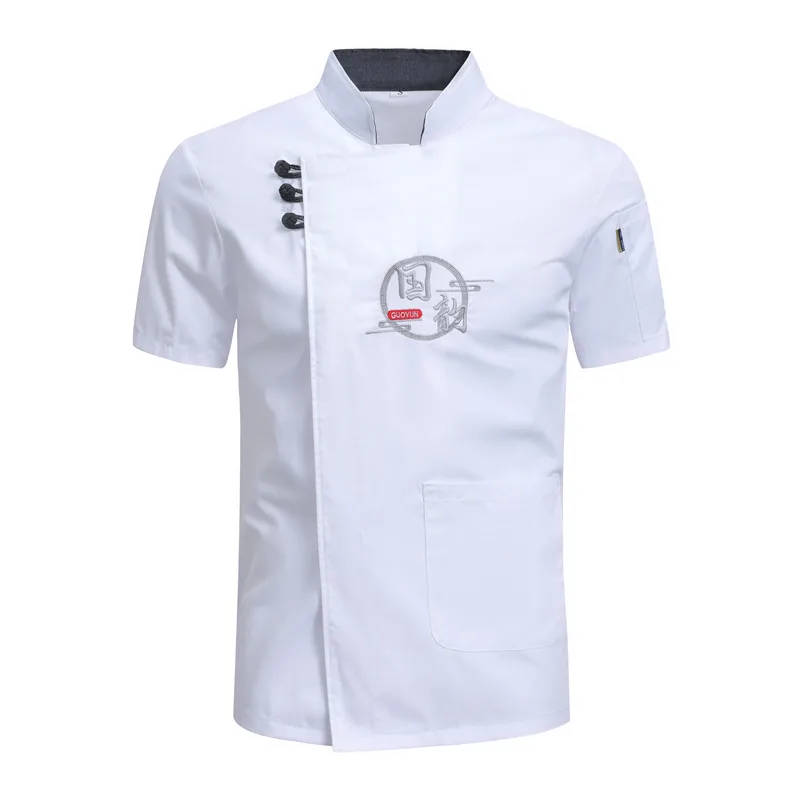 Cook Clothes Men Women Chef Jacket Waiter Uniforms Dining Hall Food Service Bakery Chef Shirts Tops Kitchen Uniform Short Sleeve