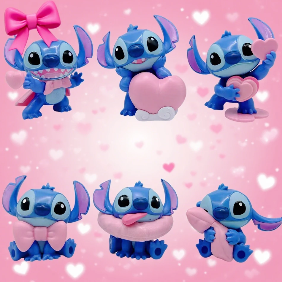 

New Genuine Stitch Sweet Pink Series Blind Box Cute Stitch Ornaments Mystery Box Trendy Toys As Valentine'S Day Customized Gifts