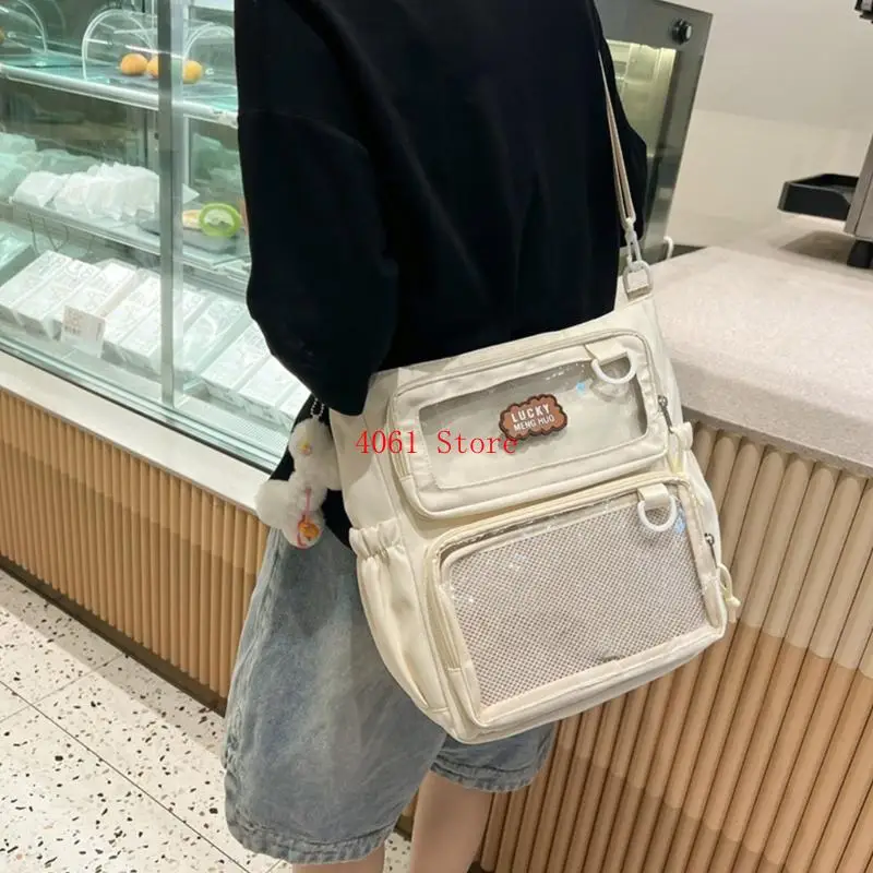 

Itabag с прозрачным окном для женщин, школьная сумка для девочек, сумка через плечо, сумка для книг