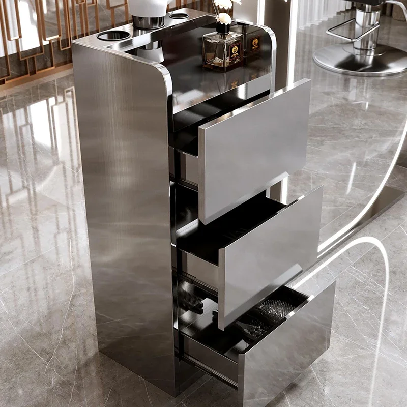 Unique Big Trolly Cart Beauty Modern Luxury Storage Trolley Glamour Decor Carrito Organizador Con Ruedas Salon Furniture 4