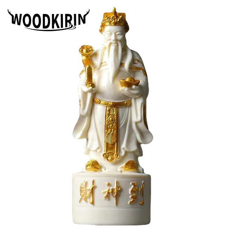 Resin Character God of Wealth Decorative Statue Resin Sculpture Luxury Home Living room, room, office Fortune statue20cm/7.86 in