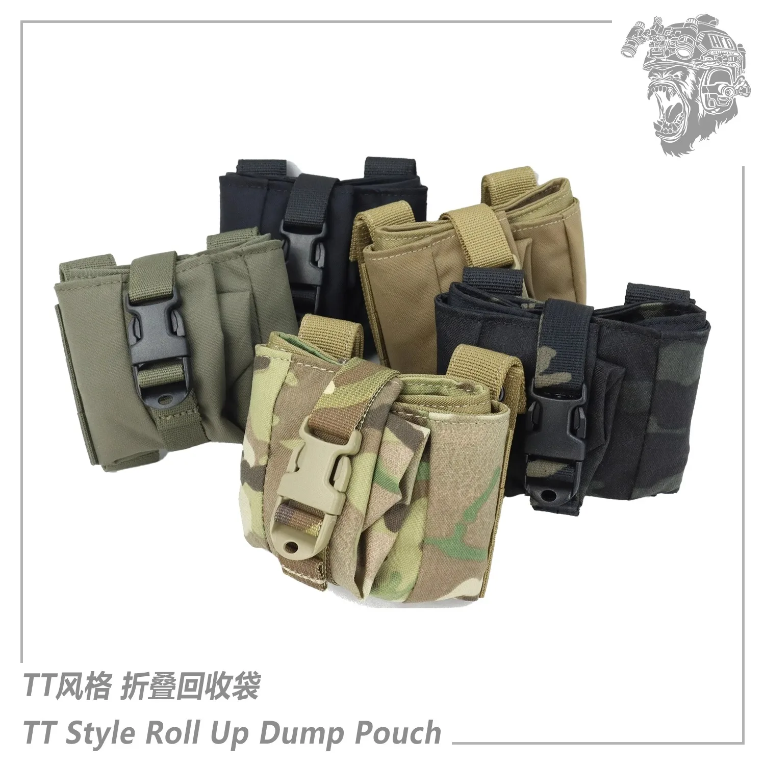 

TT Style Tactical Folding Recycling Bag Belt Waist Seal Miscellaneous Storage Bag 500D Matte Nylon