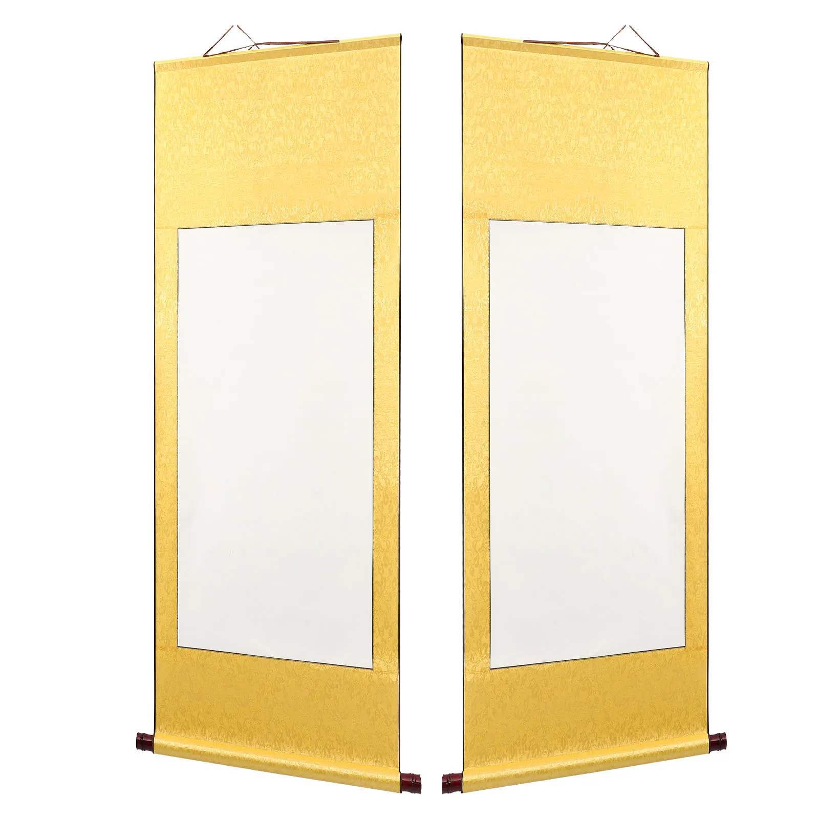 2 Pcs Blank Scroll Drawing Parchment Chinese Calligraphy Paper for Painting Writing