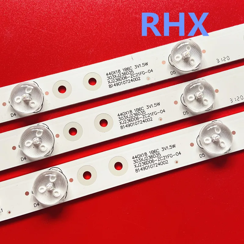 Pour XJ236D06-ZC21FG-04 303XJ236035 CRH-K243535T020654I-Rev1.1 GS 6LED 3V 440MM bande de rétroéclairage LED