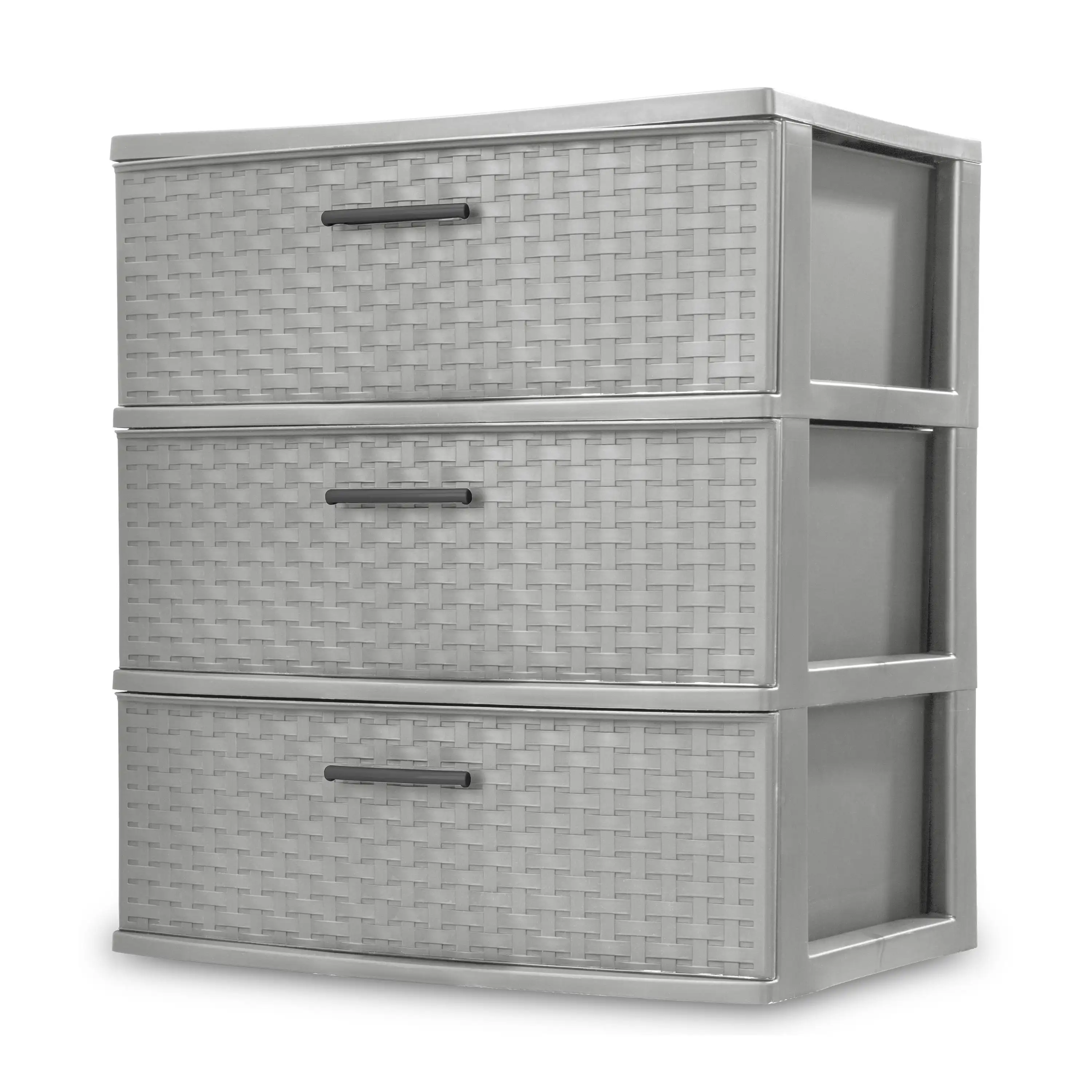 

3 Drawer Wide Weave Tower Cement