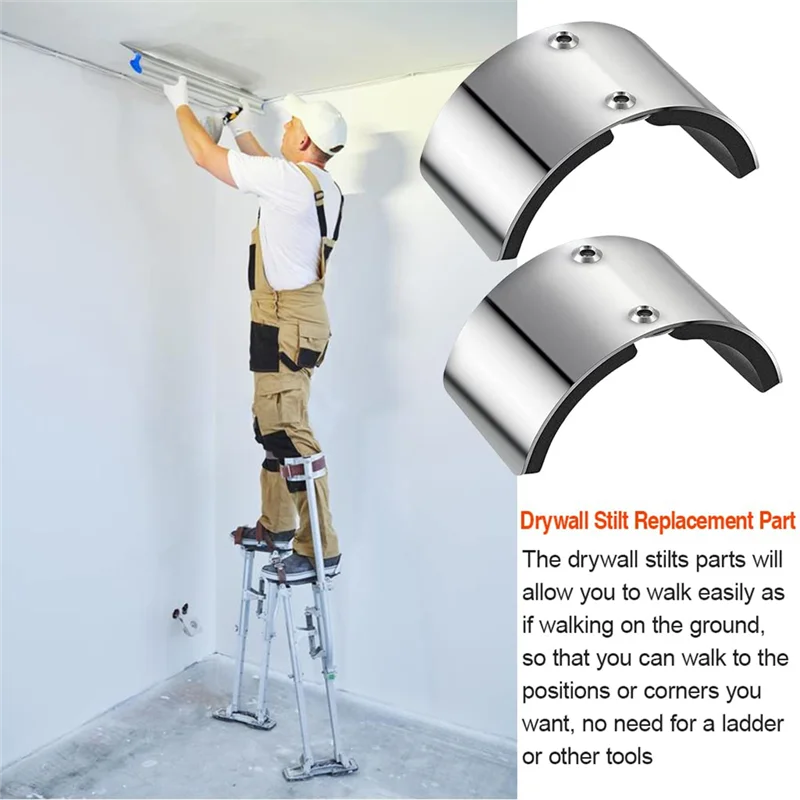 

ABYN-Metal Stilts Replacement Parts Kit For Drywall Stilts With Legs And Straps Arc Shaped Plates Stilts Accessories Set