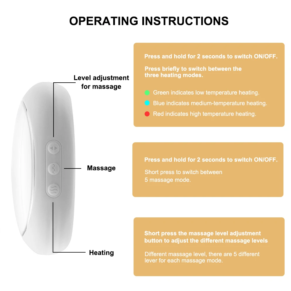 Warming Lactation Massager Breastfeeding Postpartum Essentials Heat & Vibration Support for Improved Milk Flow Mastitis