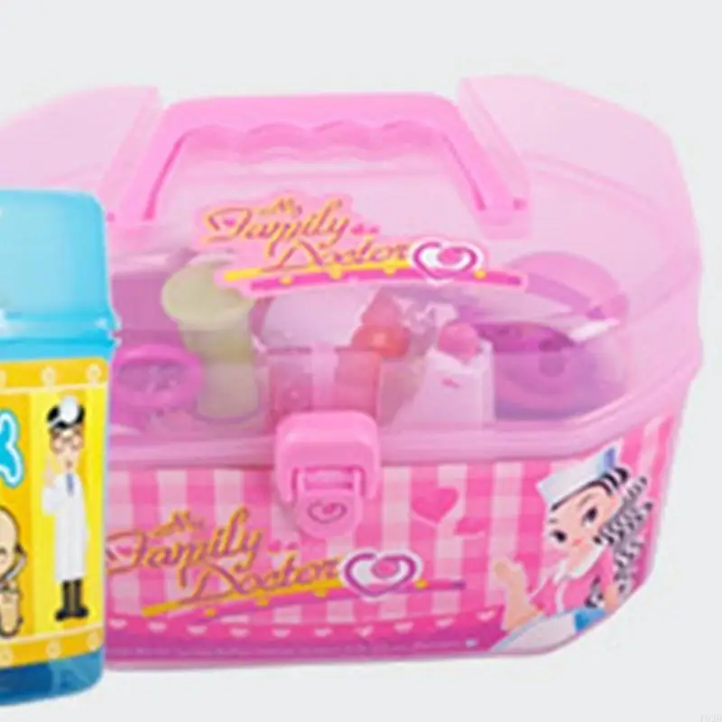 F62d 18Pieces/Pack للعب منزل ألعاب Medical Toy Playset للبنات التظاهر بلقب Dold-Play Doctor Doctor Accs