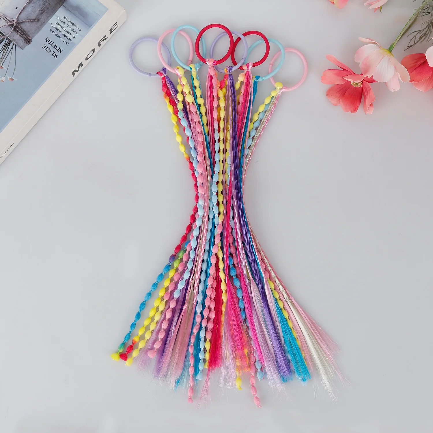 1 PCS Lovely Girls Braided Wig Ponytail Headband Rubber Hair Bands Kids Hair Accessories Hair Ornament - view 4