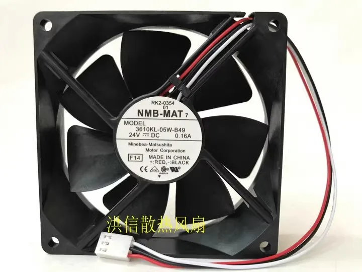 Free shipping original NMB 3610KL-05W-B49 DC24V 0.16A 92 * 25MM frequency converter 9CM cooling fan