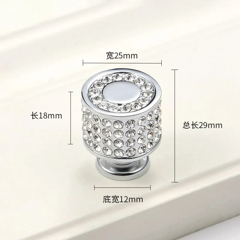 クリスタルワードローブ引き出しハンドル、プルリングハンドル、ガラスウォーターダイヤモンド、キャビネットドアハンドル、モダンなハードウェア装飾