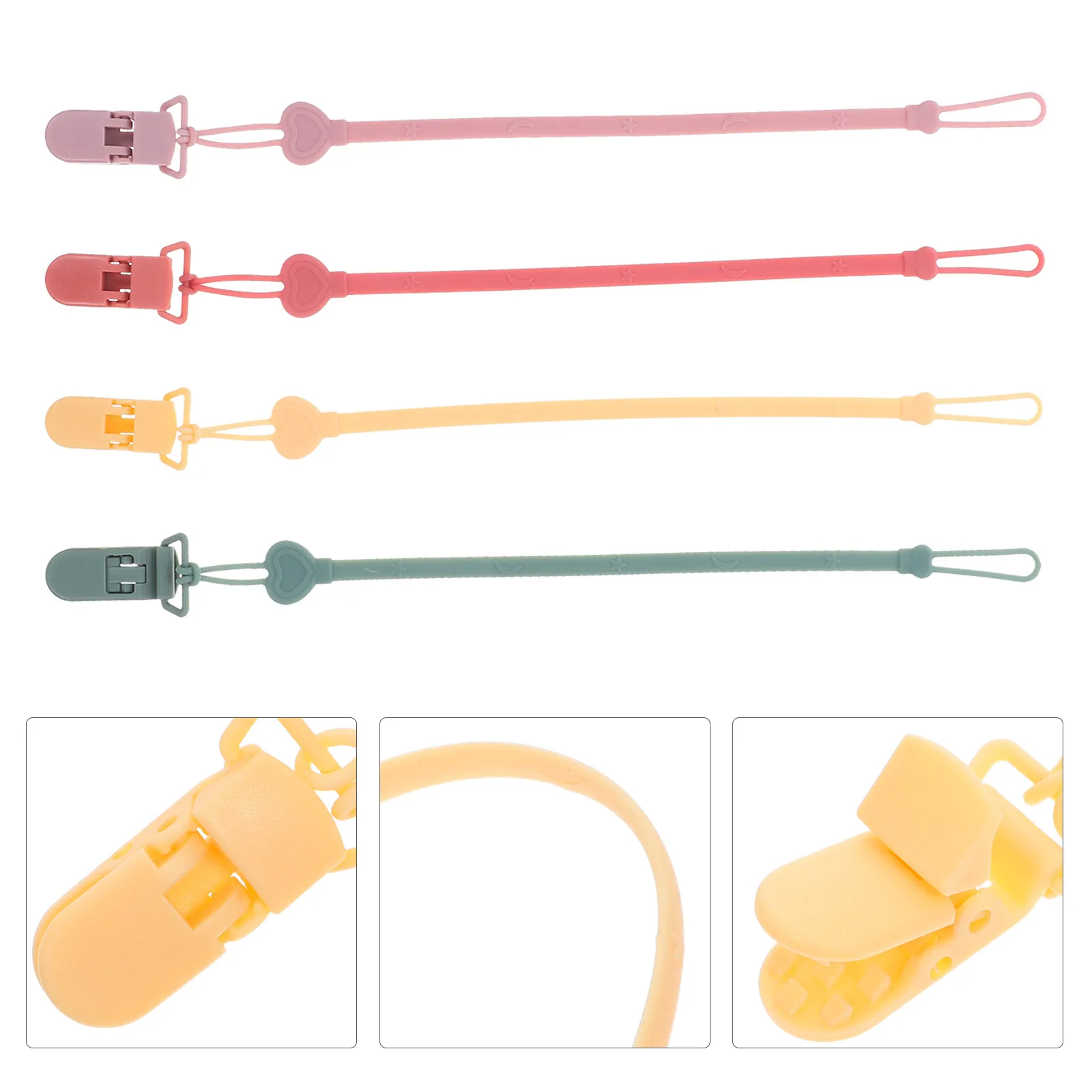 

Pacifier Chain Cute Clips Braided DIY Crib Catcher Teething Holder Girl Pacifiers Decorative Leash