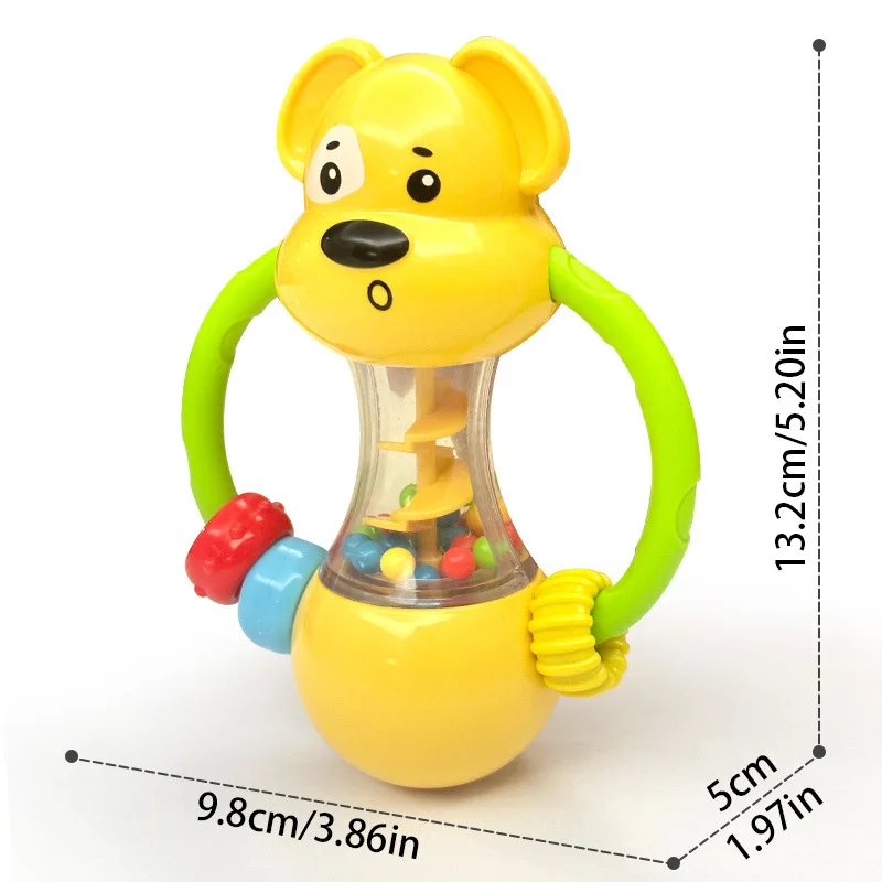 Speelgoed voor baby's en peuters Rammelaar Baby 0-1 jaar oud Grijpen Vroeg onderwijs Educatief speelgoed Puppy Zachte gom Kauwen Rammelaar Speelgoed