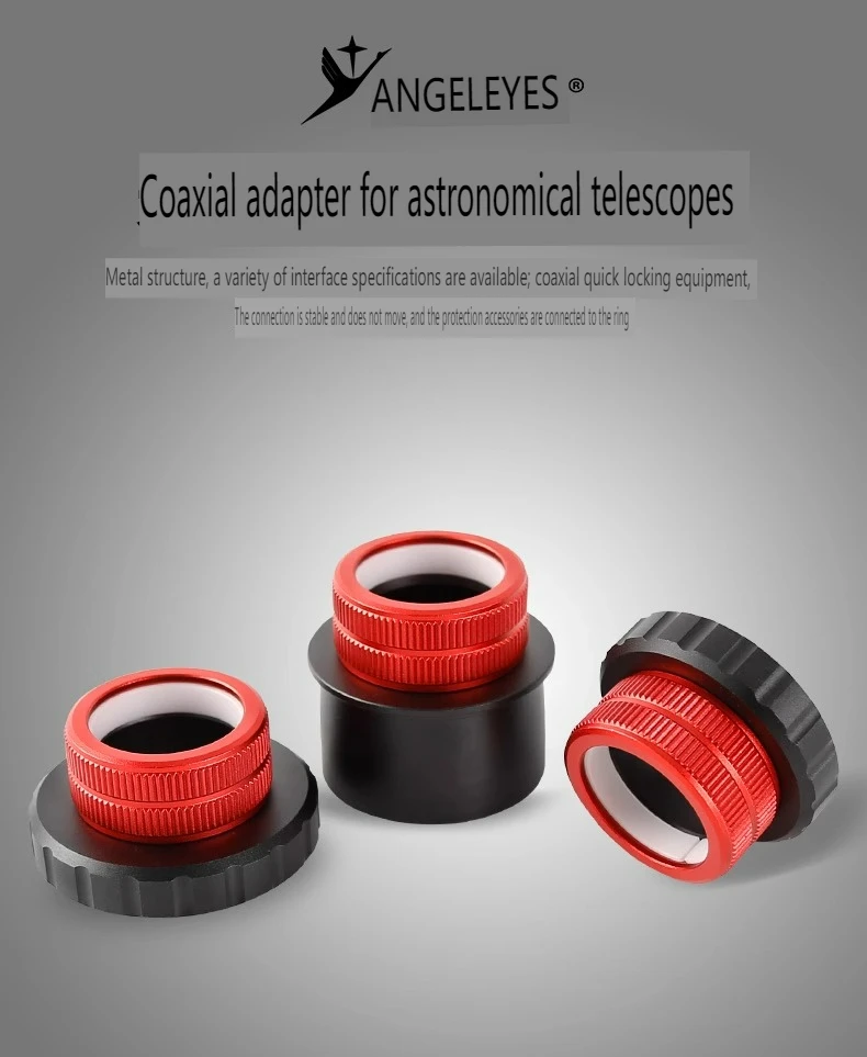 

Angeleyes Coaxial Quick Locking Interface M42/M48/2-Inch to 1.25-Inch Astronomical Visual Photography Accessories
