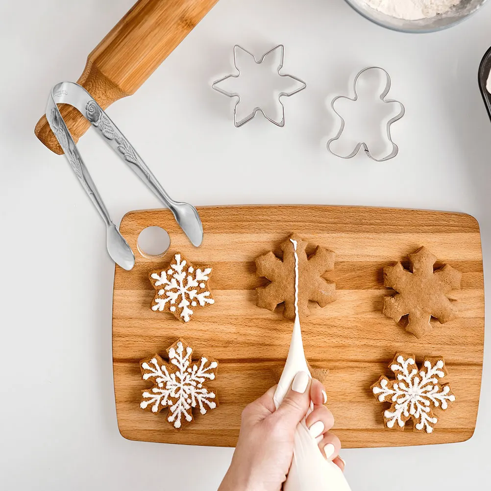 

4pcs Cookie Tong Set Stainless Steel Ice Tongs Mini Sugar Tools Serving Cocktails Whiskeys Iced Coffee Juices Kitchen Gadgets