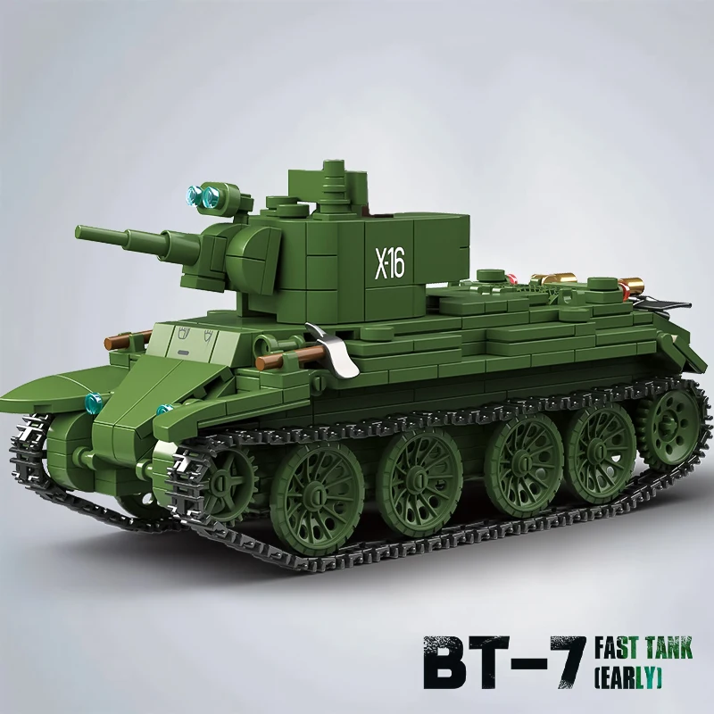 2025 New Small Particle Building Blocks Puzzle T-70 Tank Assembly Toy 99A Armored Vehicle Children's Gift Model