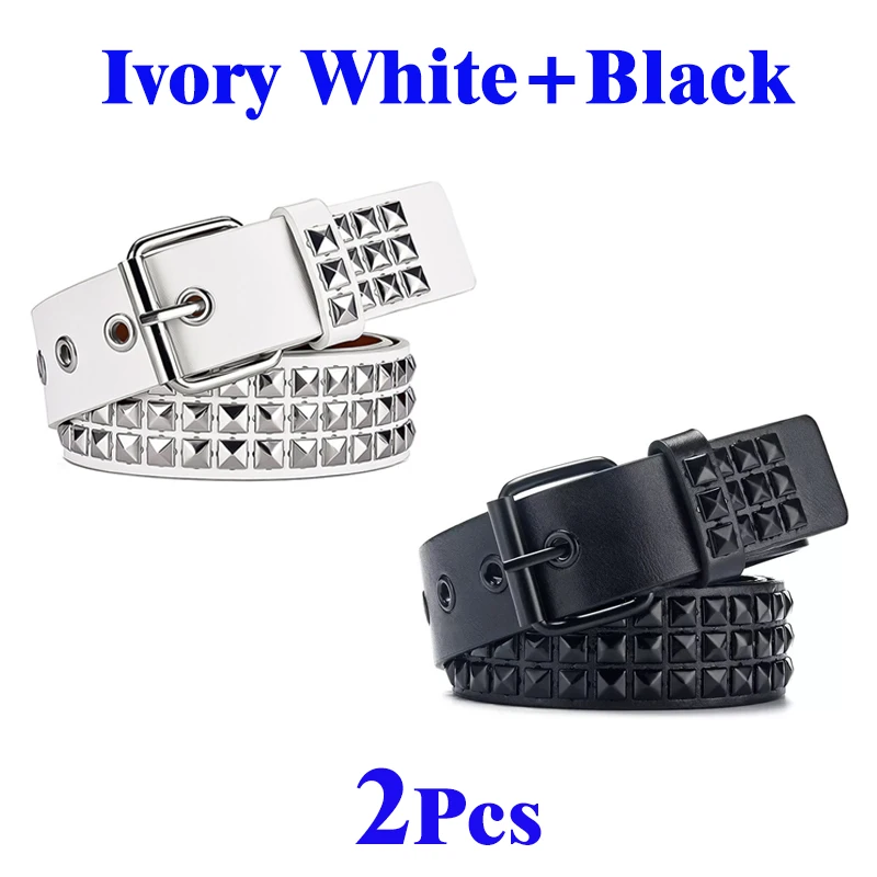 Vierkante Kraal Klinknagelriem Mannen Vrouwen Metalen Piramide Riem Nieuwe Mode Nachtclub Rock Stijl Y2K Riem Punk Hardware Jeansriem